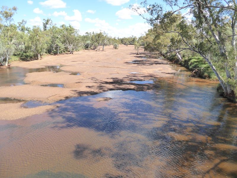 There's only 10 inches of rain annually, but it's not an absolute desert: come at the right time and creeks get wet. Welcome to Coondiner Cr