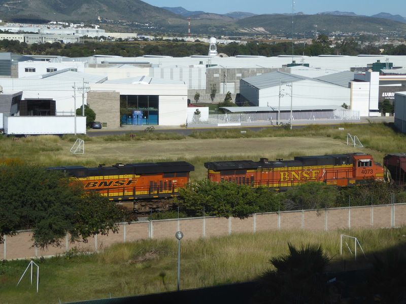 Like other North American railroads, Ferromex lets others play on its tracks.

Those are mostly logistics companies in the foreground, but i
