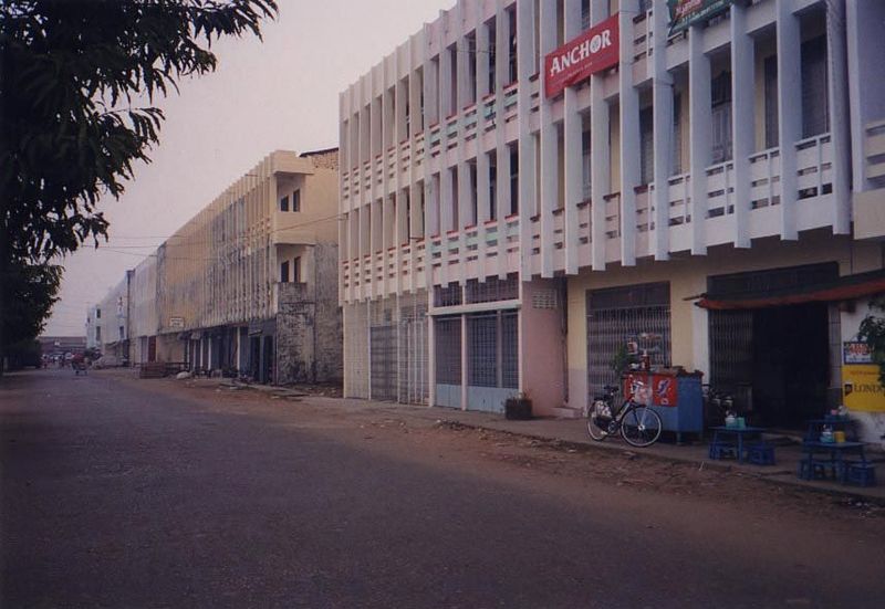 The waterfront road Strand Road, as in Rangoon stretches for a few blocks like this—with the occasional gap where you can see the original h