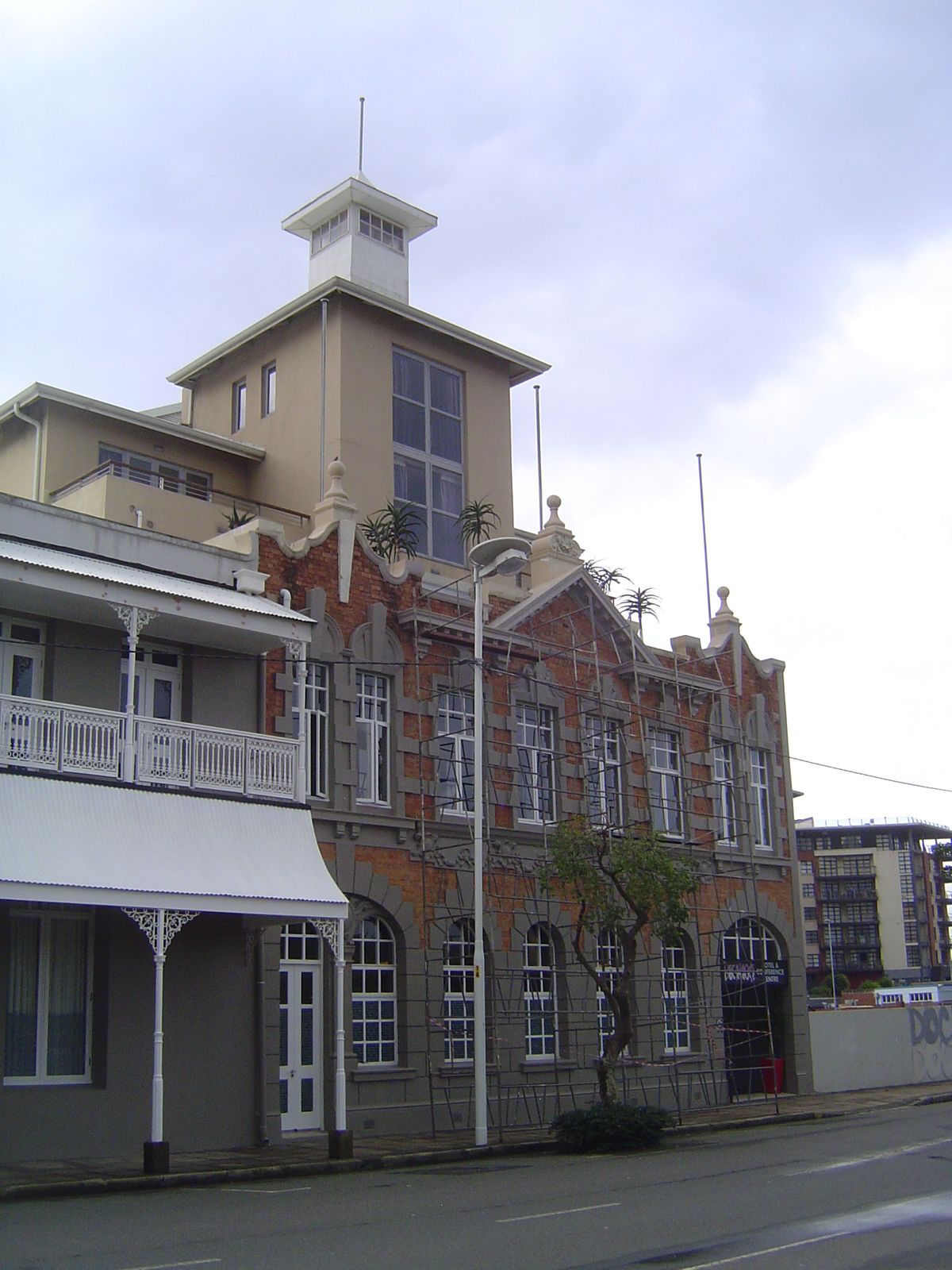 Another survivor, operating as a hotel.
