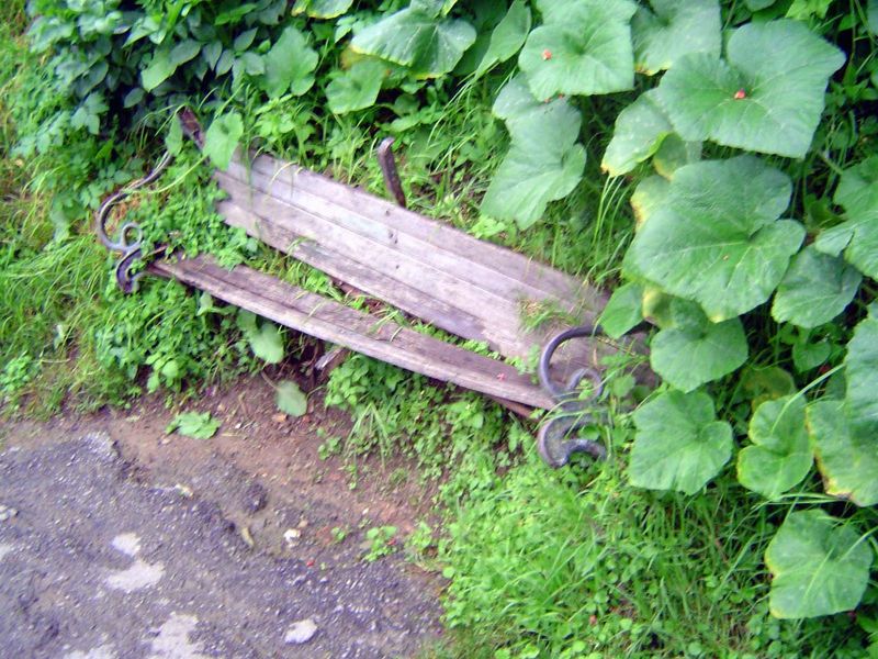 Cemetery bench.