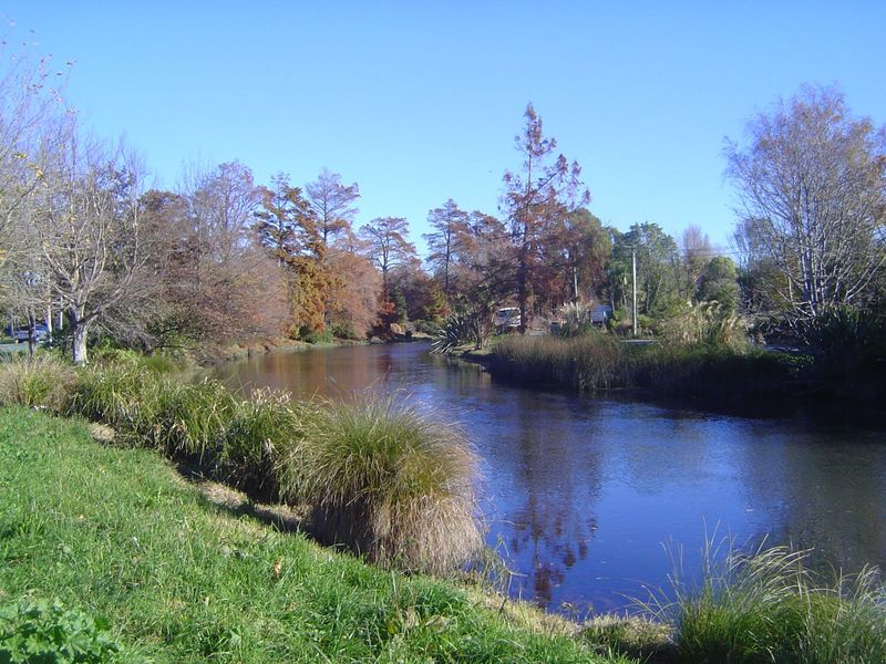 The Avon River flows on an easterly course through the city as gently as the song. There is public access along most of its length, an aston