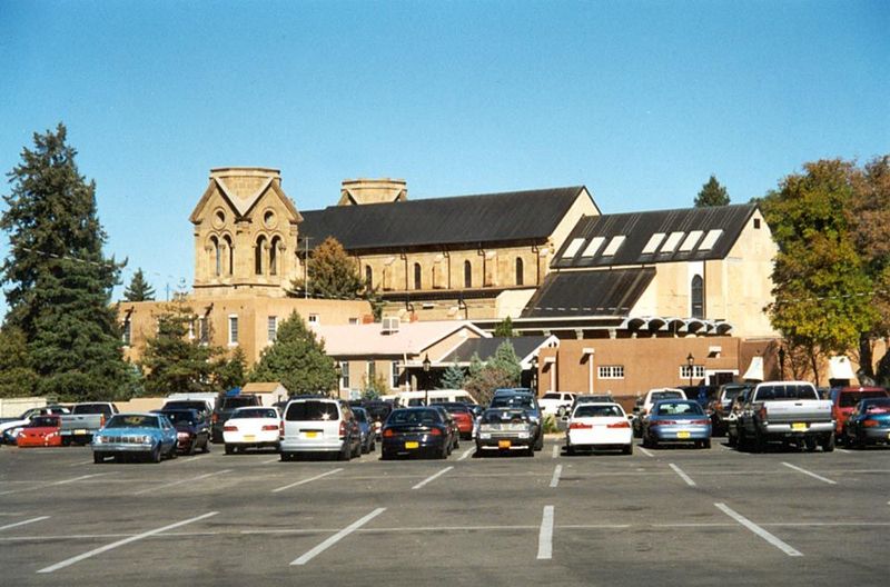 The cathedral in its discouraging context.