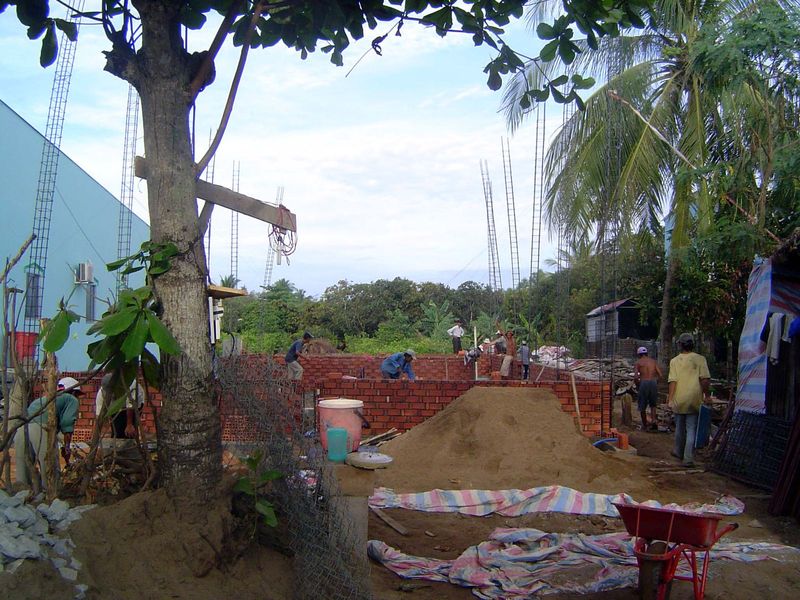 A building site.