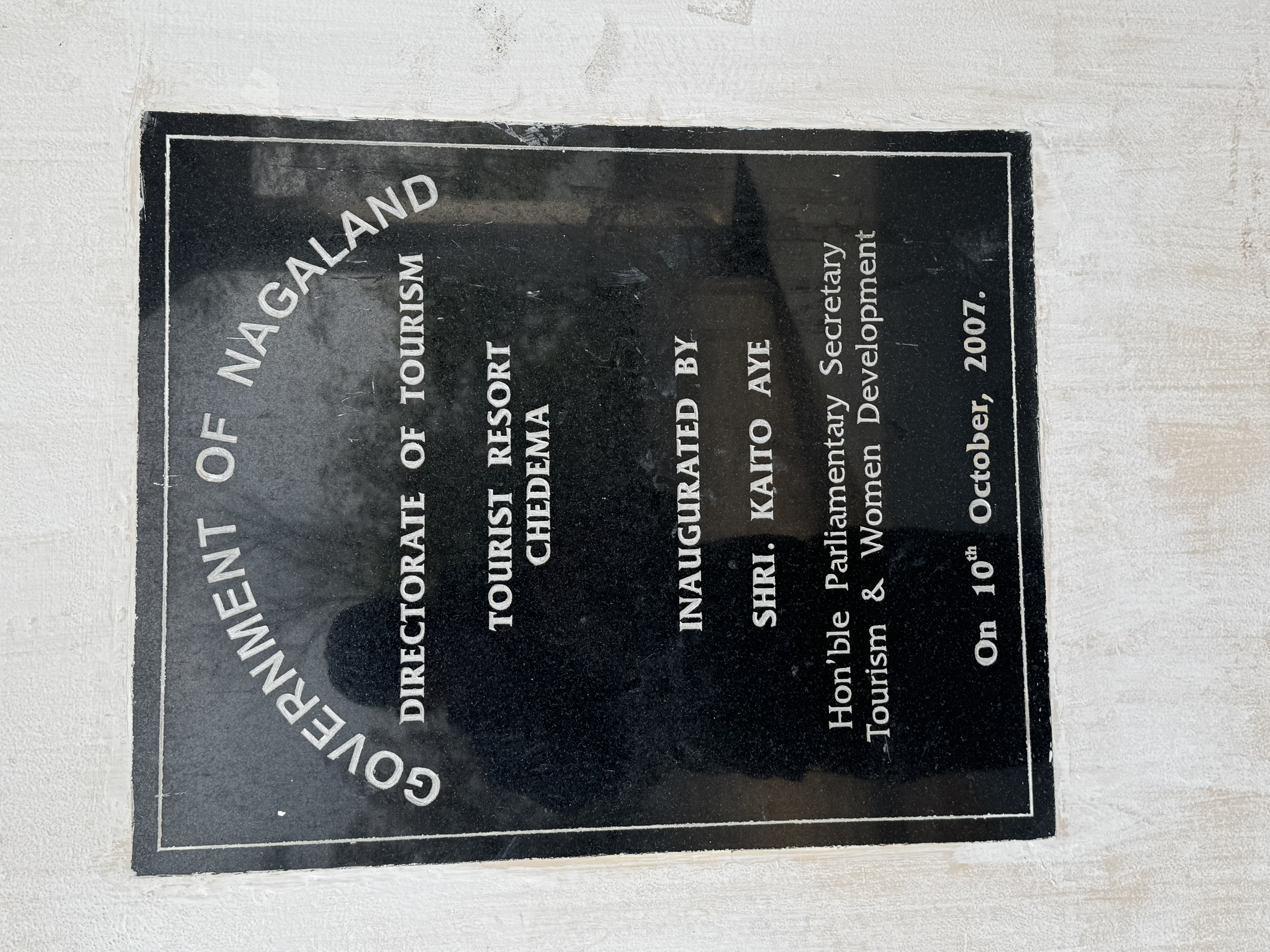 The Indian motto is "no plaque too many."  Here's one for the opening, but in 2024 the resort had been closed for several years.