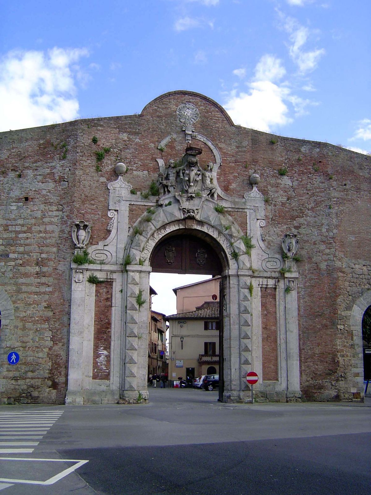 The Porta Camollia, the north gate to the historic city.