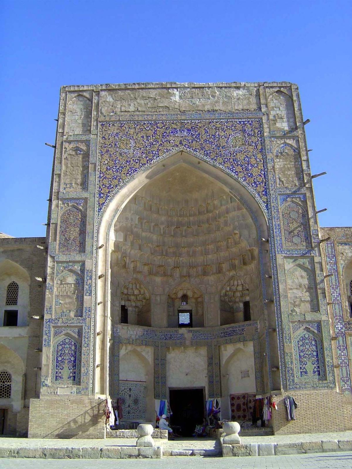 Across the street: the Abdul Aziz Khan Madrasa, from 1651-2.