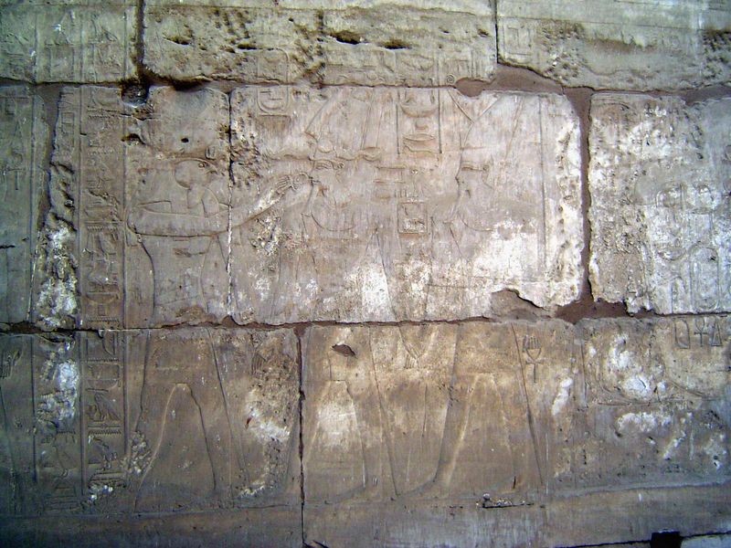 Here in the Coronation Room, part of the story of the birth of Amenhotep is shown.