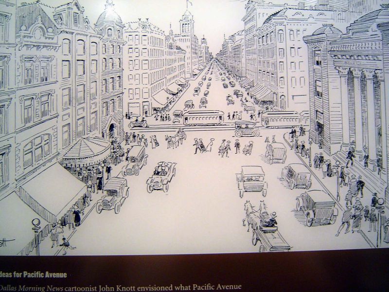 What Pacific Avenue was supposed to look like after the removal of the Texas and Pacific tracks. It never got to be either so broad or so li