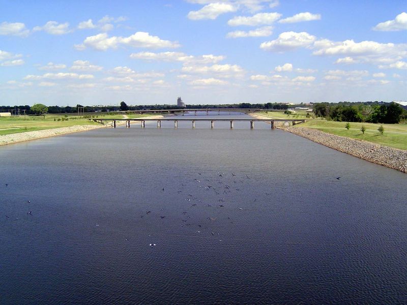 Just south of downtown is the North Canadian River. In a fit of boosterism, local officials recently decided to rename their bit of it the O