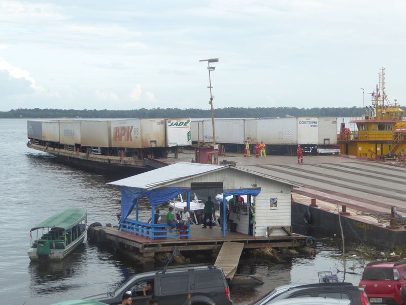 Some traffic goes out by barge.