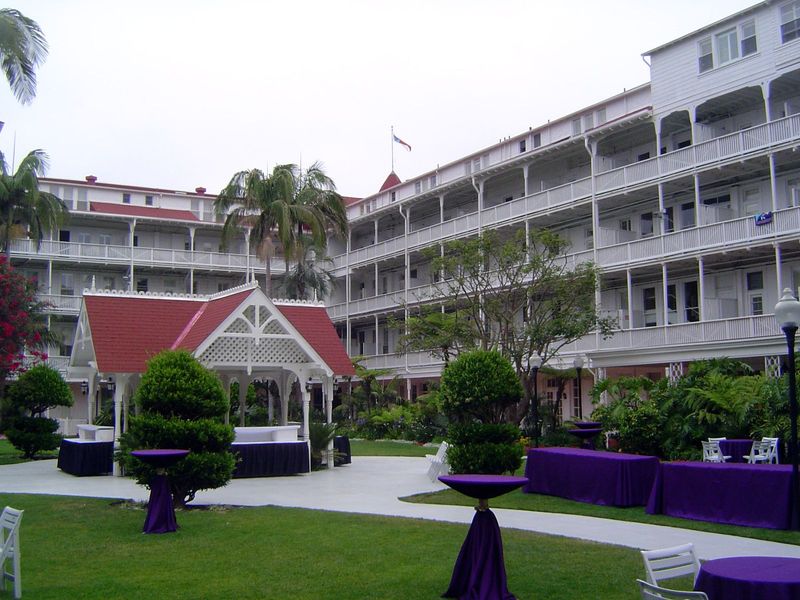 The hotel is built around a sterile but clean-as-a-whistle courtyard.