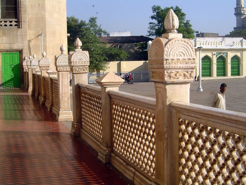 The mosque does retain elegance here and there, for example in this railing.