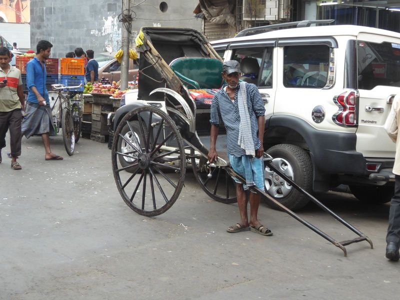 Feel guilty about jumping in? It's a problem, though the rickshaw-walla certainly wants your business.