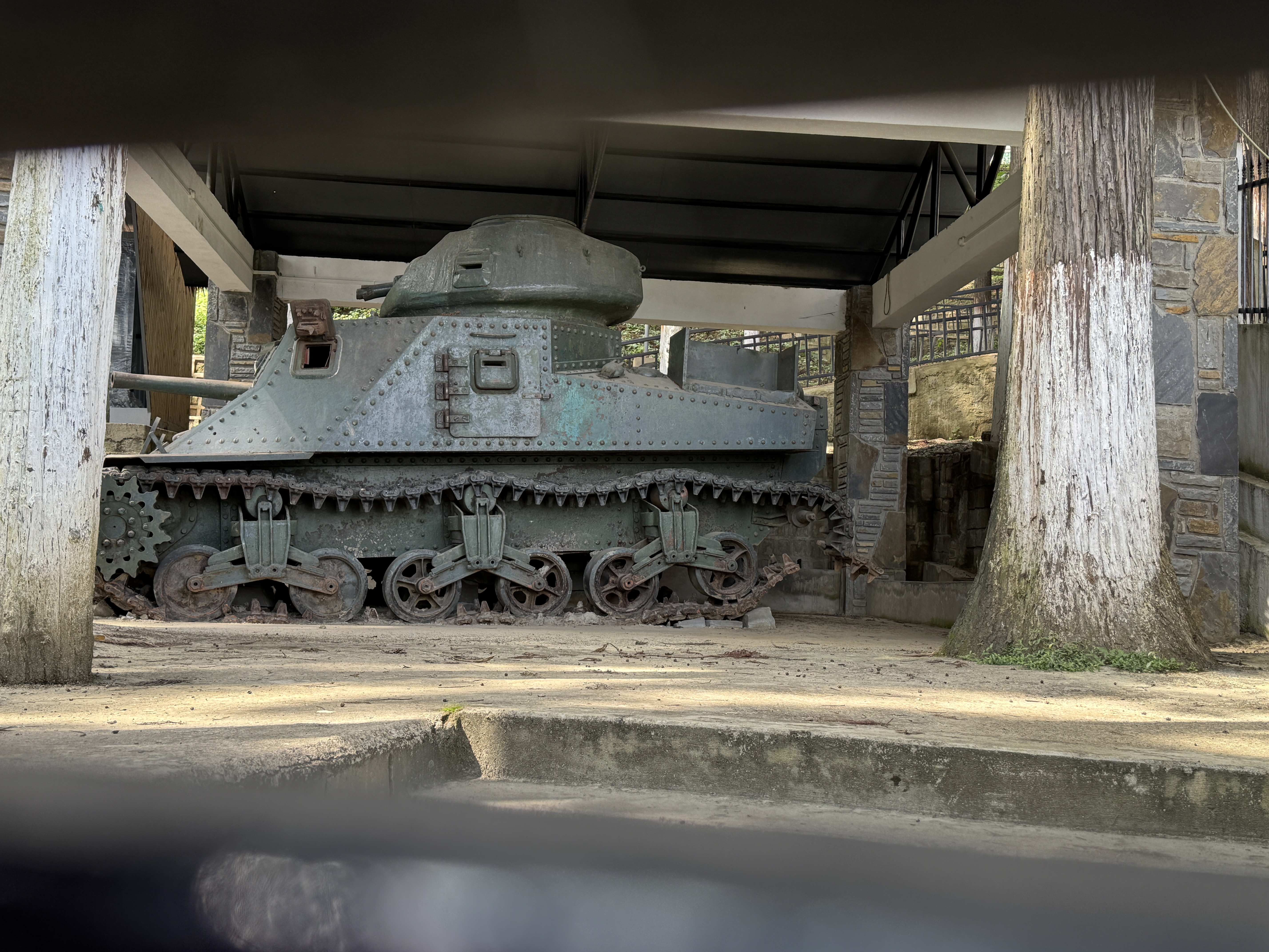 There's not much military equipment around, but here's a tank, left where it was abandoned.  It got up to Kohima on a flatbed truck from Dim