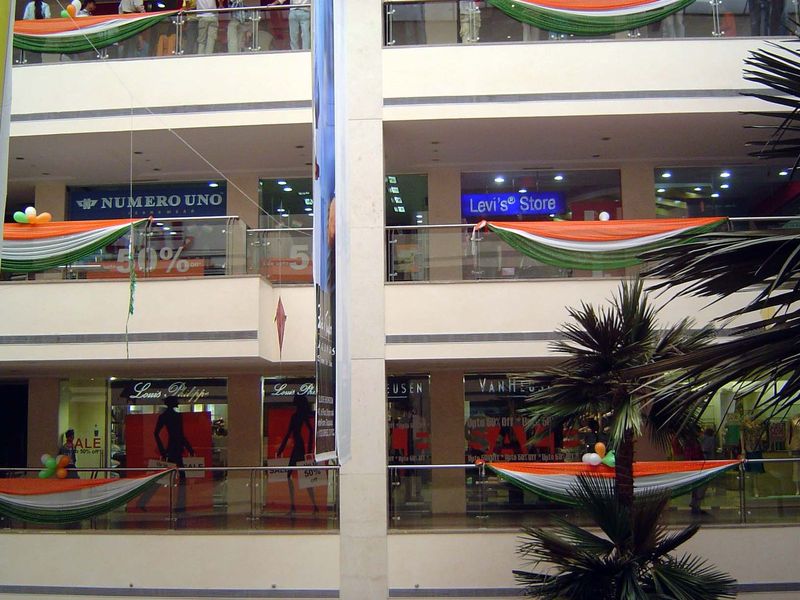 The interior, like malls across India, is full of international brands but not international retailers, still kept at bay.
