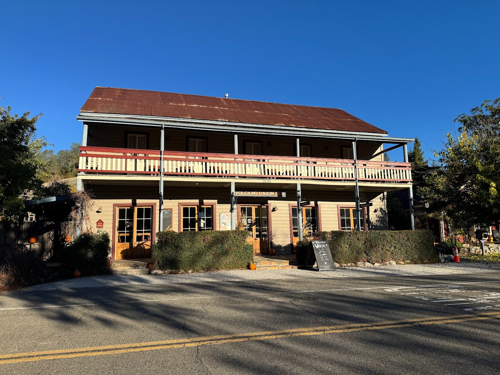 Volcano does have a functioning hotel, the Volcano Union Inn, built in 1880.  The address is 21375 Consolation Street, a name testifying to 