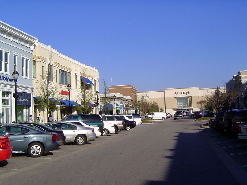 The Macy's in the distance is a good reminder that this town has a lot in common with a mall that's lost its roof and allowed cars to park o