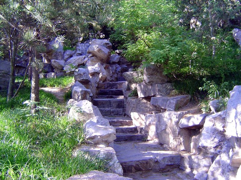 There are lots of ways up; here's one.