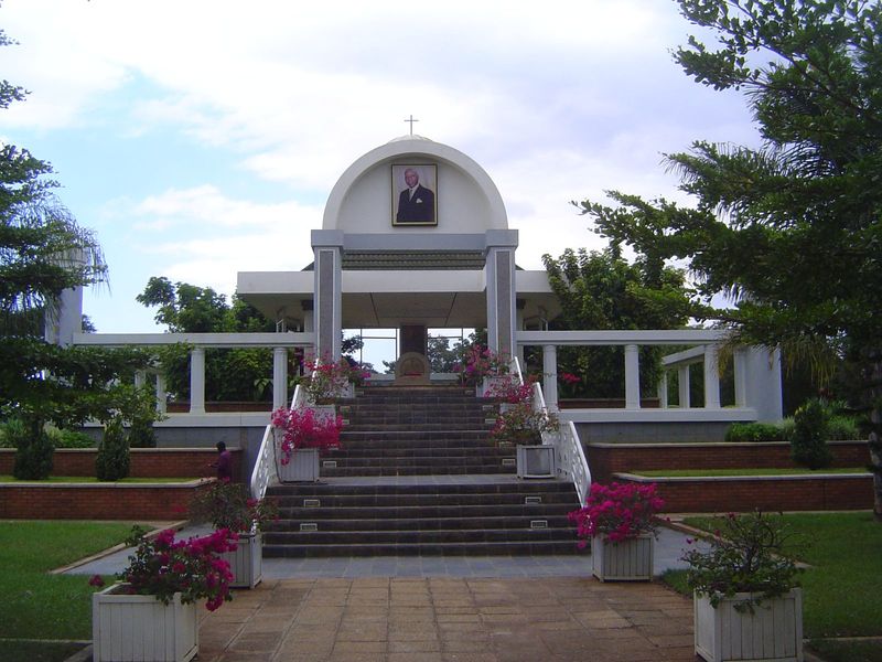 His tomb, on site.