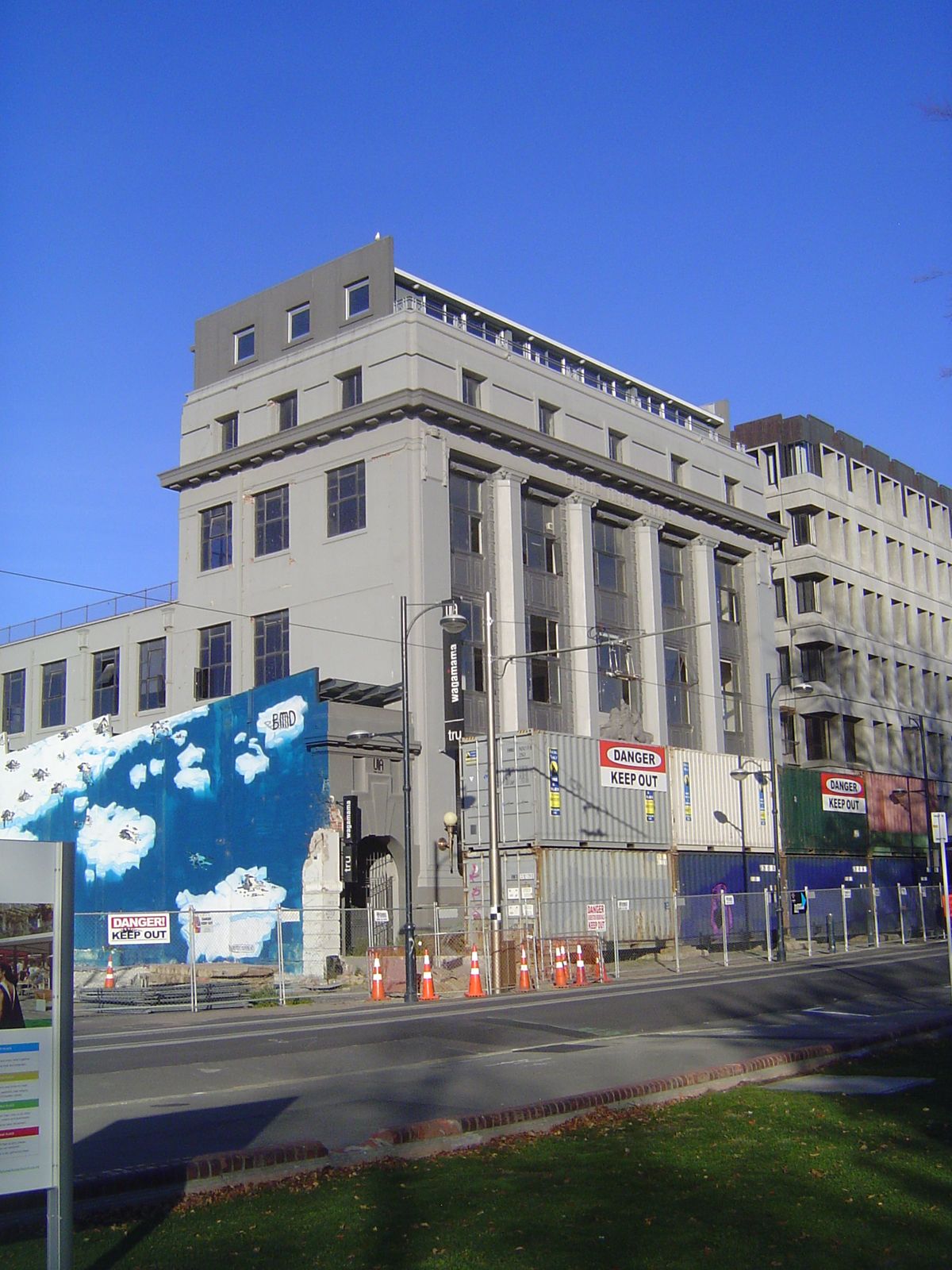 Lots of substantial buildings in Christchurch Central were damaged more than they appeared to be. That was the case with these offices of Pu