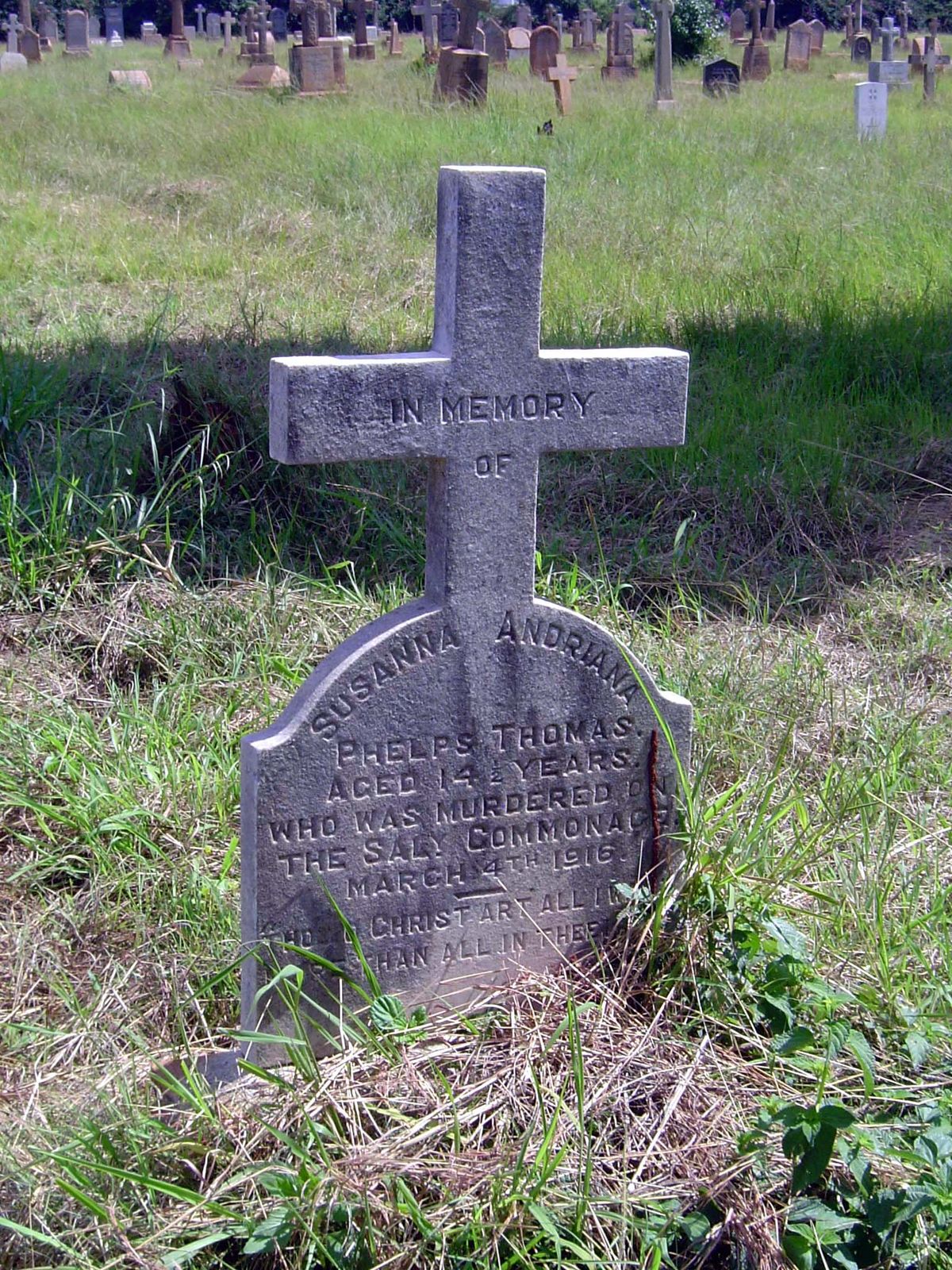 A young victim of violence in 1916.