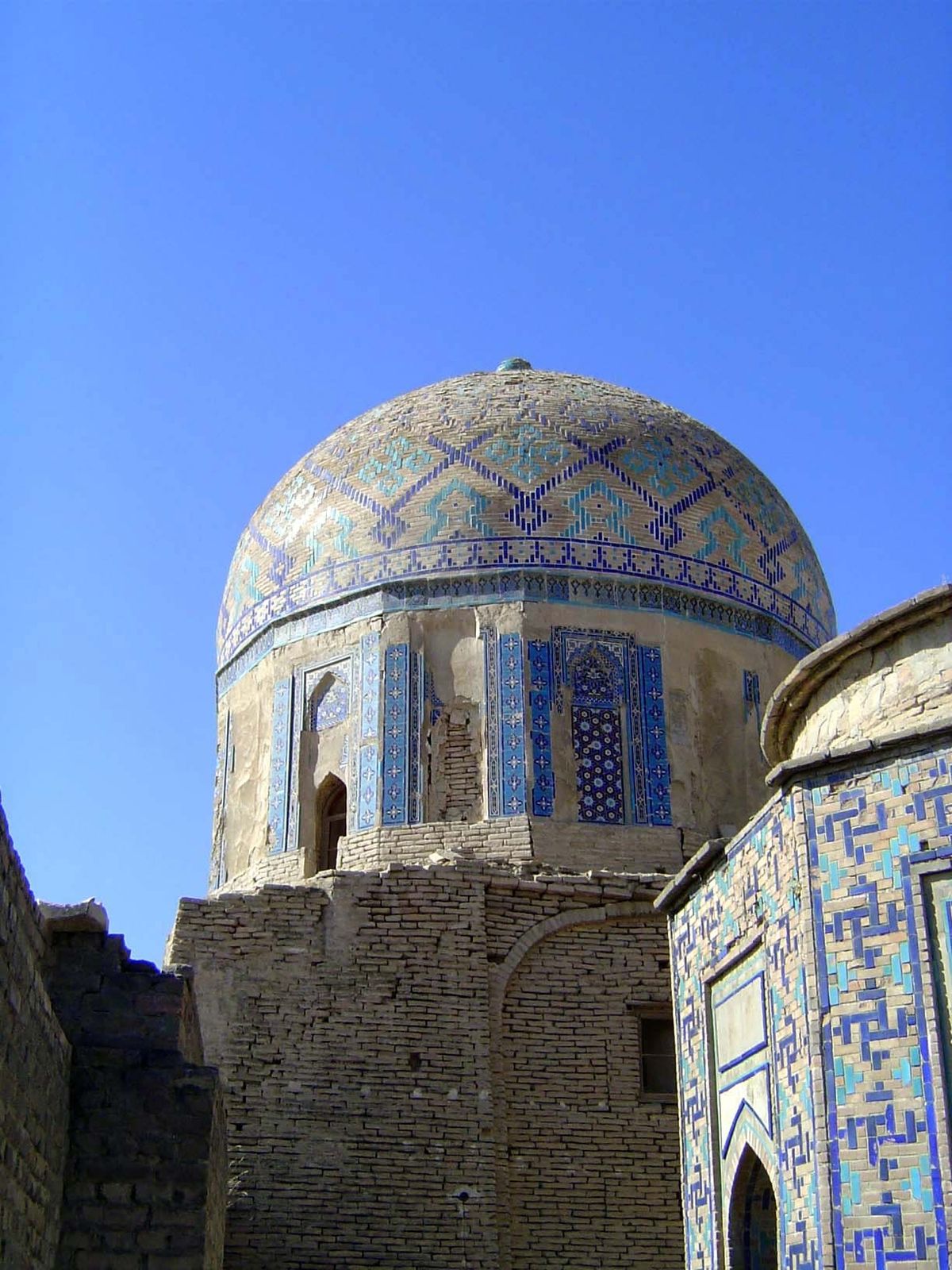 The exterior of the dome of Shirin Beg Aqa.