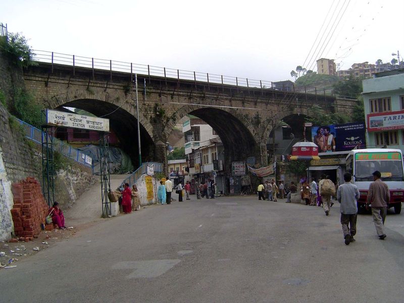 Farther on, at Kandaghat, the track passes over a substantial bridge.