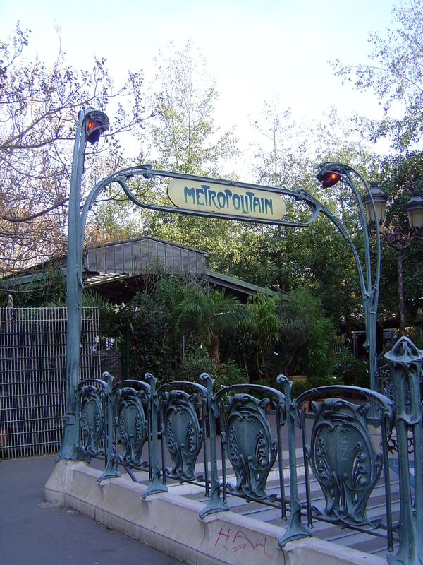 A few bits survive of Hector Guimard's Art Nouveau ironwork at the metro stations. The style, though it looks old, was daring at the time be
