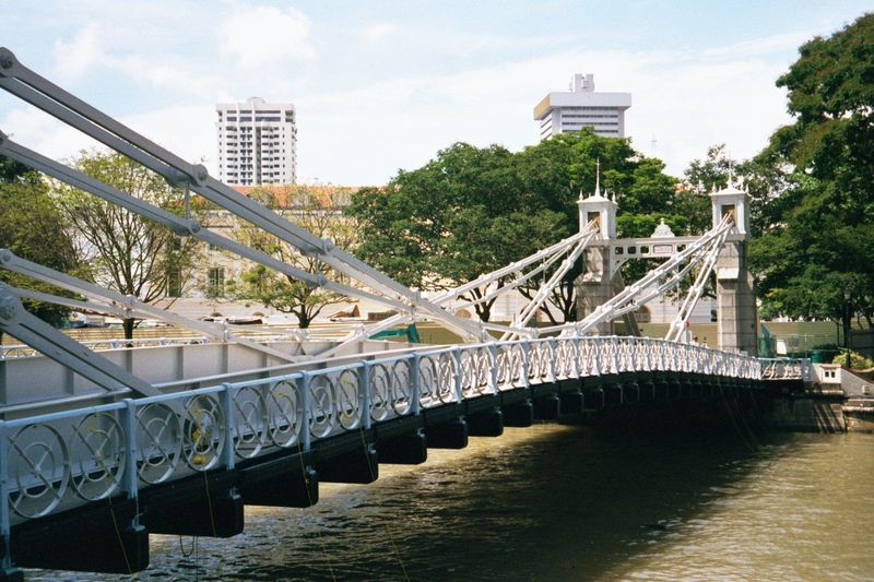 Singapore was always about trade—which is to say also about infrastructure. Here, the oldest of the many bridges across the Singapore River.
