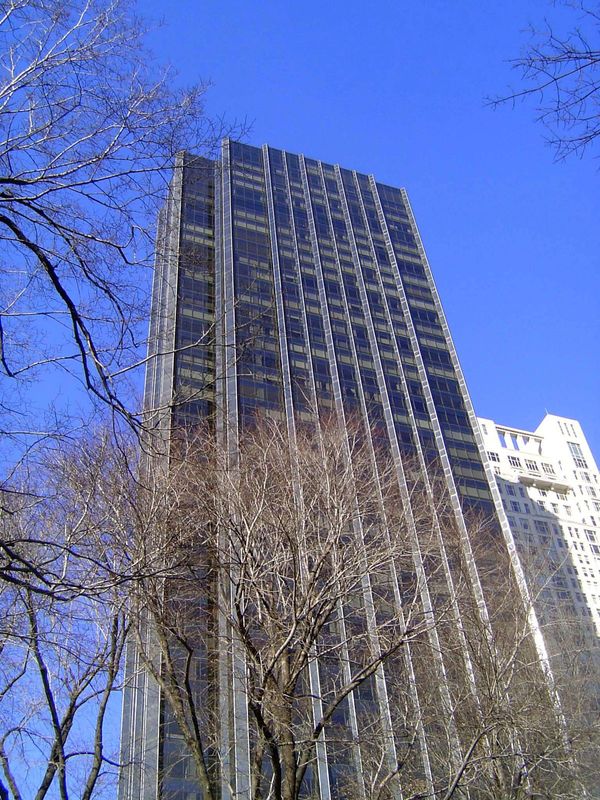 Nearby, the Trump International Hotel is a reclad version of the original Gulf and Western Plaza. White and Willensky, in their AIA guide, d