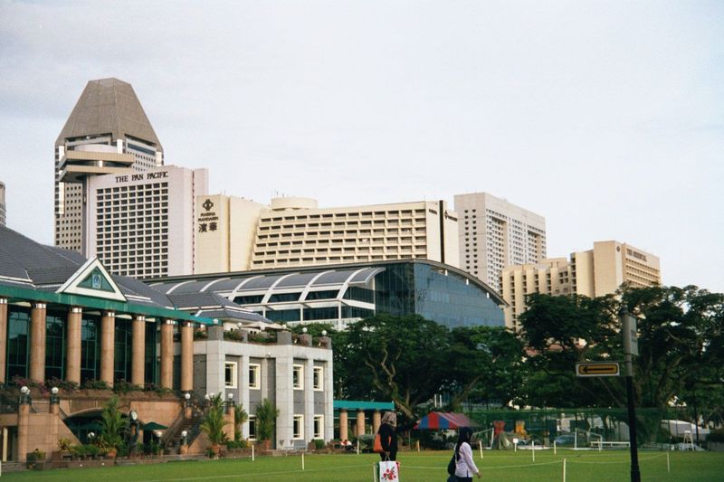 Leisure? Here's a bit of the Singapore Cricket Club, which is backed up by a string of hotels along the marina.