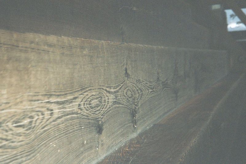 Steps—one massive beam per riser and tread. Try this at your local Home Depot.