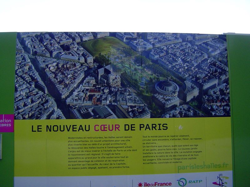 An optimistic sign. The round building at the right side of the site is the bourse.