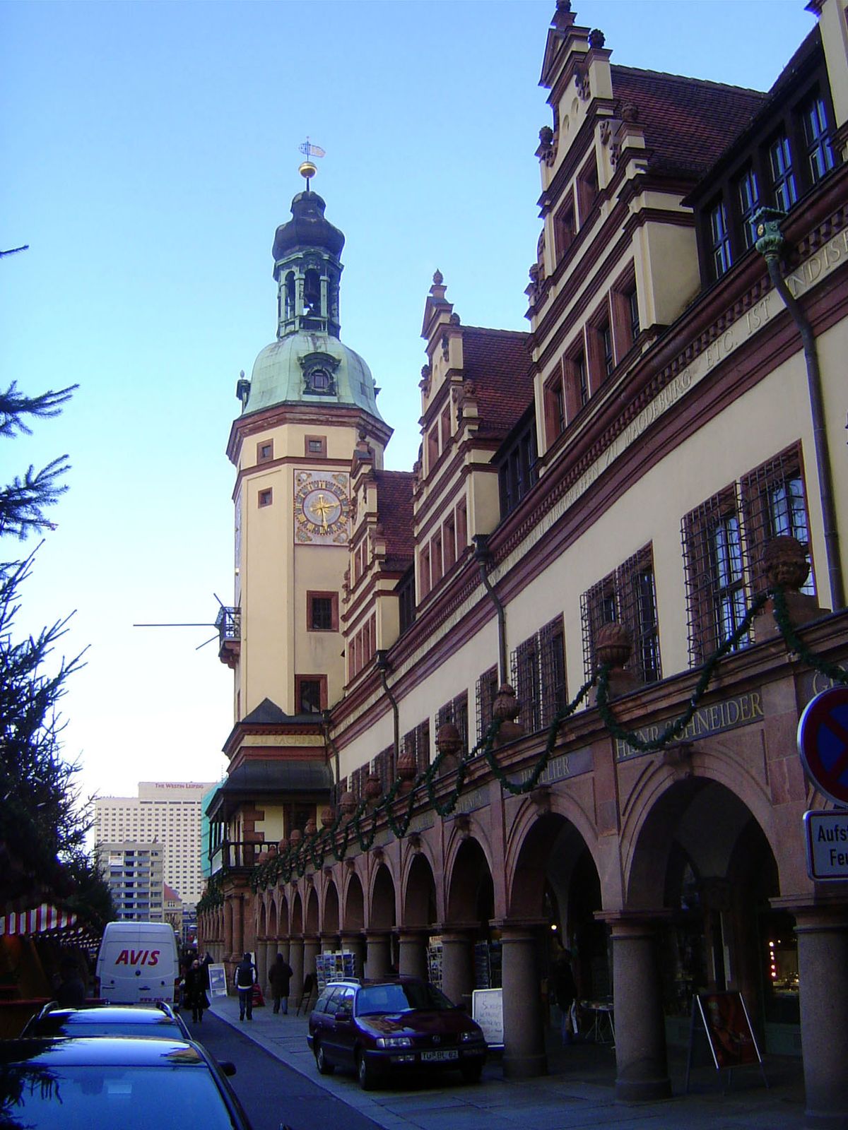 The city has many old commercial buildings that have been handsomely restored, like this arcade.