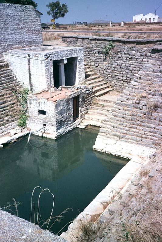 Wells in India are often massive excavations. In 1950, India had about 3.5 million such "dug wells" more or less like this one and about 6,0