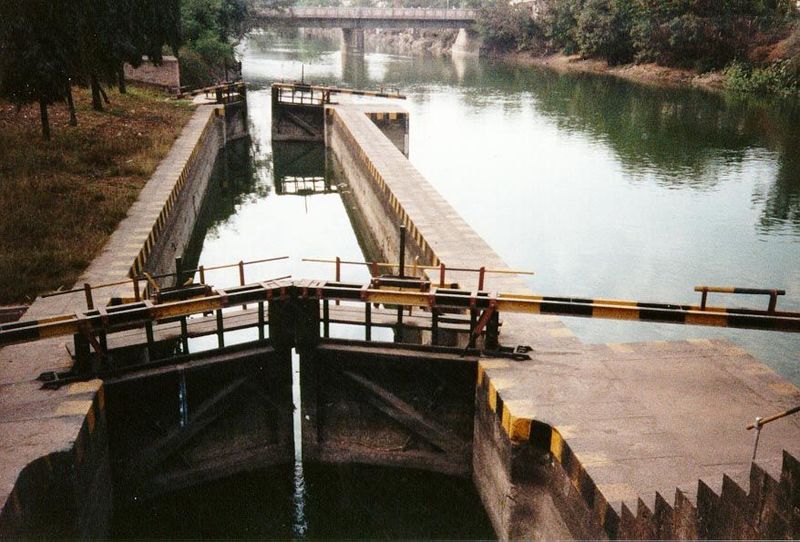 The canals are fitted with locks.