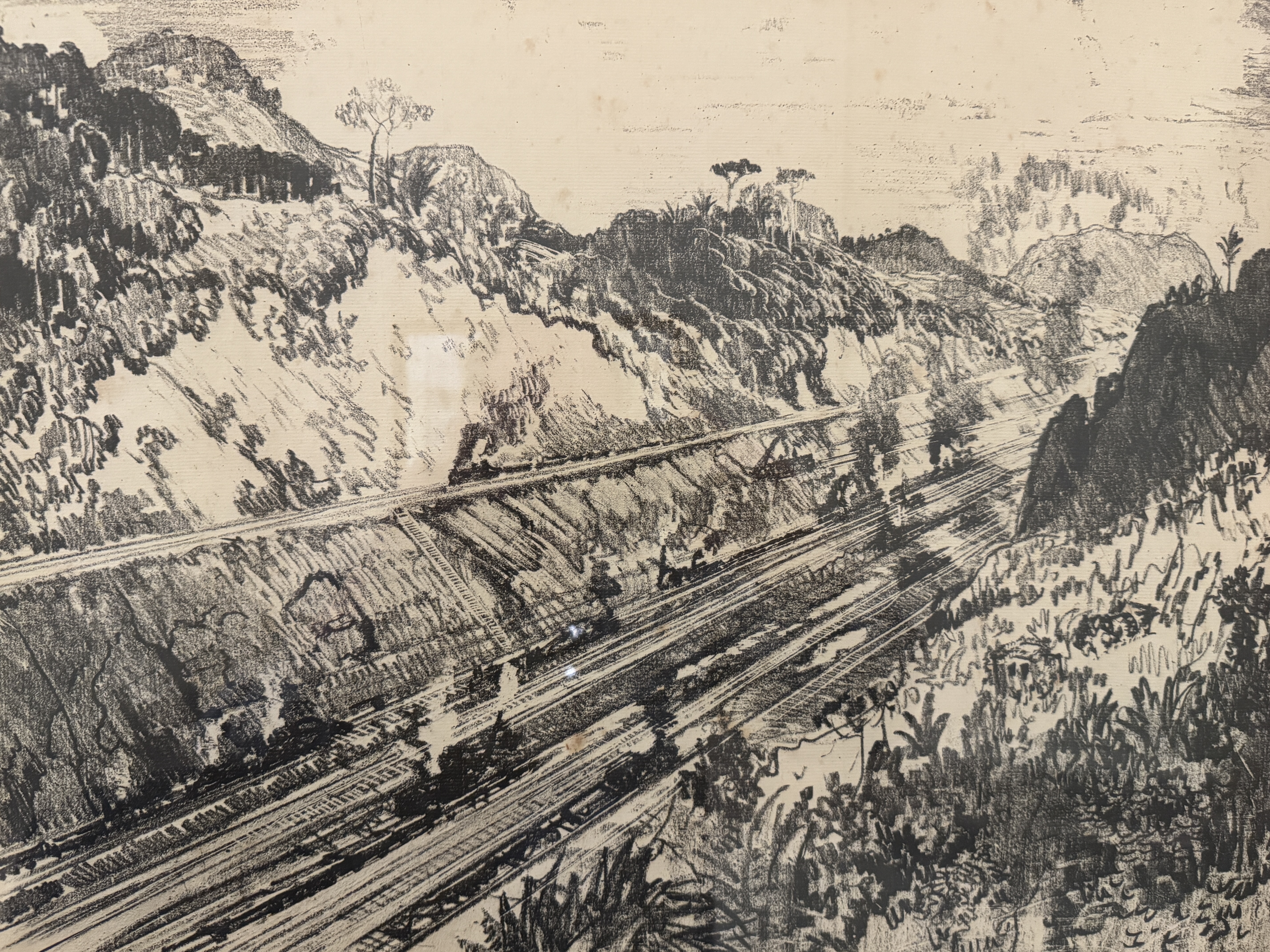 Joseph Pennell, a student of Thomas Eakins, sketches the Cut as a heroic undertaking.   Joseph Pennell's Pictures of the Panama Canal, 1913,