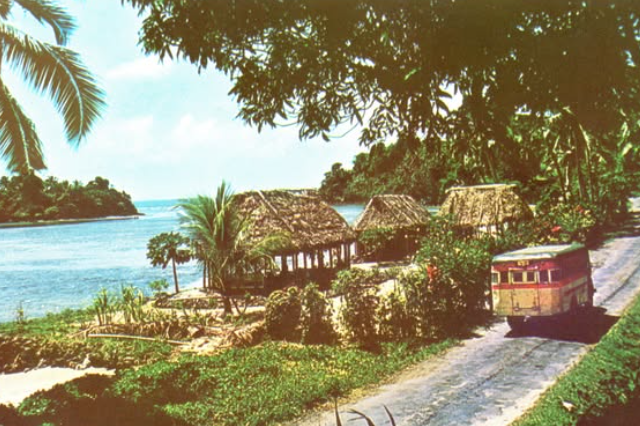 Thatch survived into the 1990s.  Hurricane Val in 1991 may have been the coup de gr ce.

https://www.facebook.com/groups/279463505493104/pos