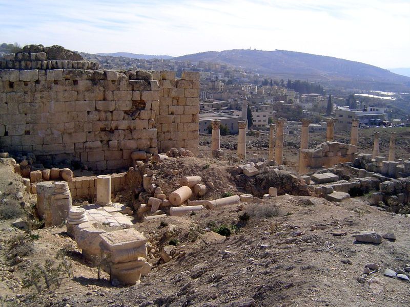 The view from behind, where the archaeologists still have plenty to do.