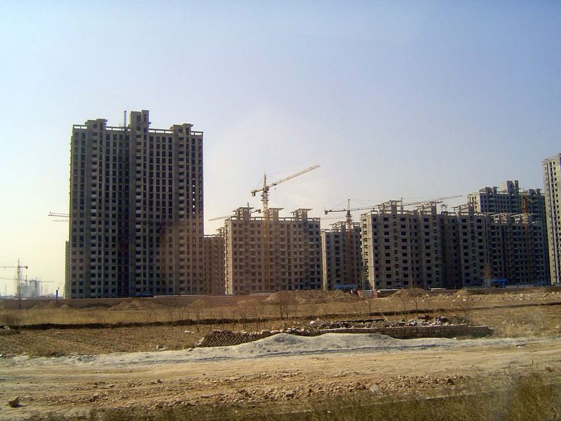 Shanghai? Beijing? Of course not. We're in Xinzhou, where we leave the expressway. The picture is a first-rate reminder that Chinese urban d