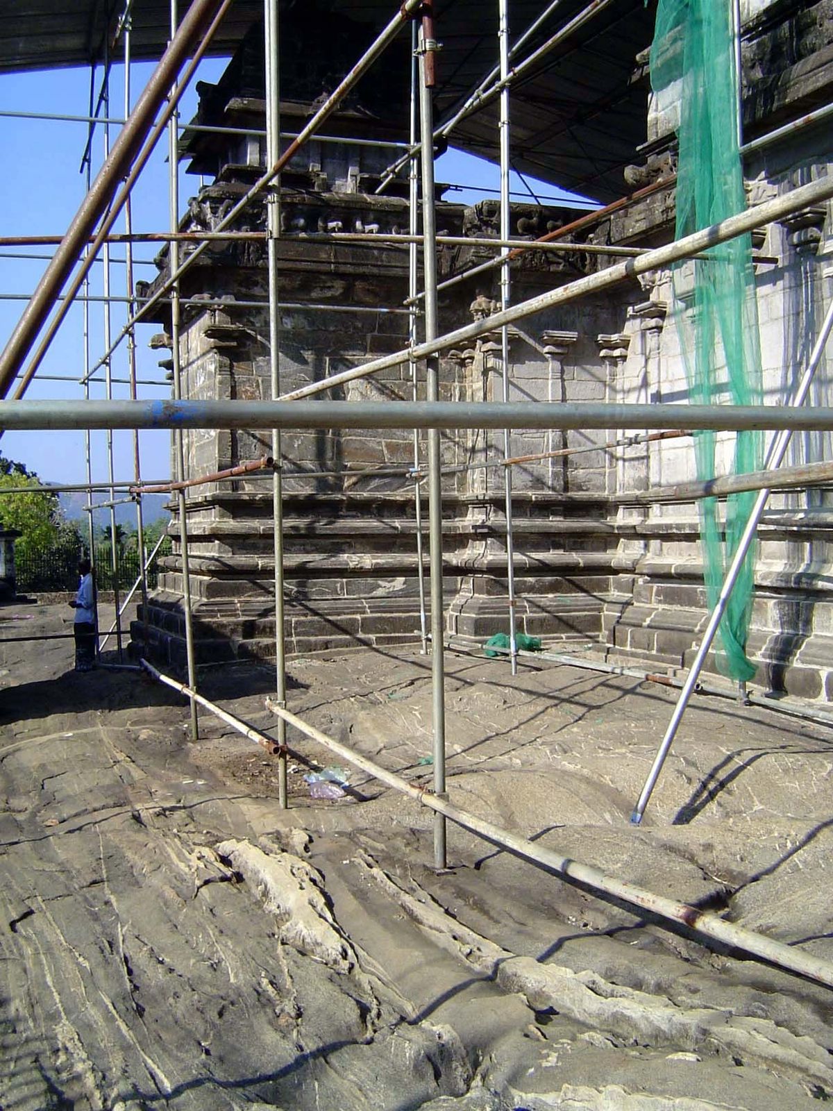 The view from the side and looking toward the front.
