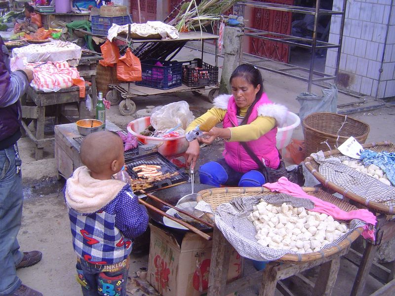 The regional market meets here every five days or so. It's a lot more authentic than the buildings around it.
