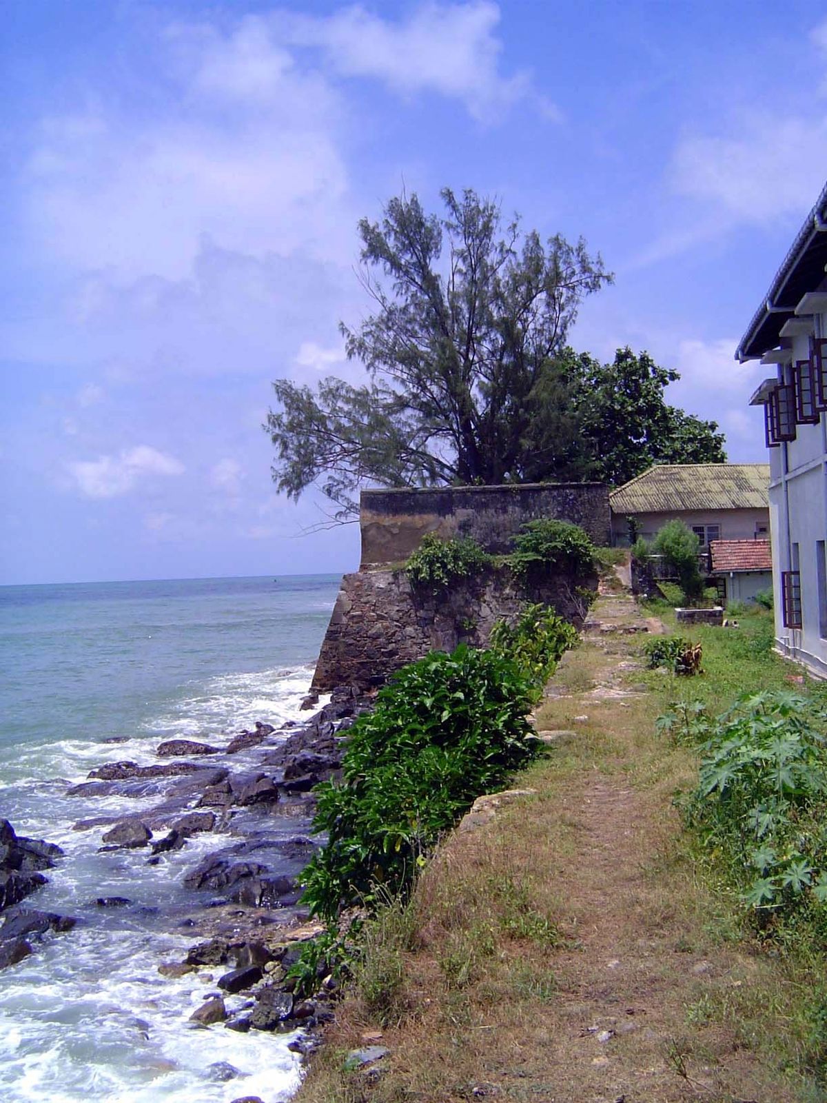 The third side of the fort. The harbor, to the left, was very crowded until the development of an artificial one at Colombo. The Chinese hav