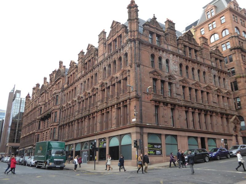 We're just a block away here on Bothwell Street, where we're looking at the Central Thread Agency. From about 1900, it was designed in three