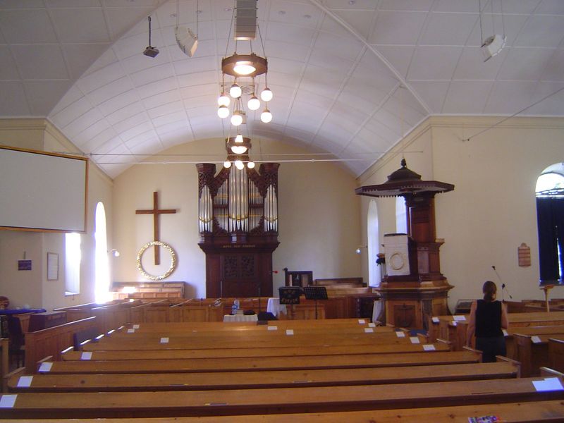 The interior now is nothing to write home about, but the pulpit is fine, from 1838.