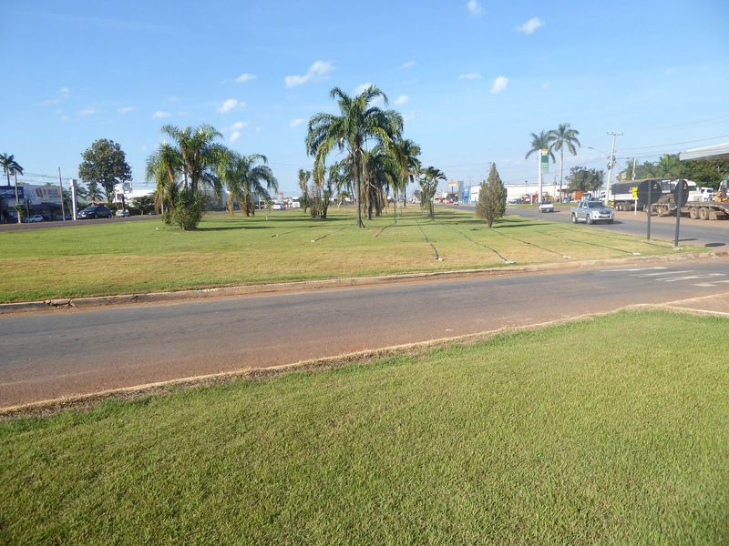 Here's BR163 as it passes by the edge of town. Call it Brazil's Route 66, stretching south 2,139 miles from the Amazon at Santarém all the d