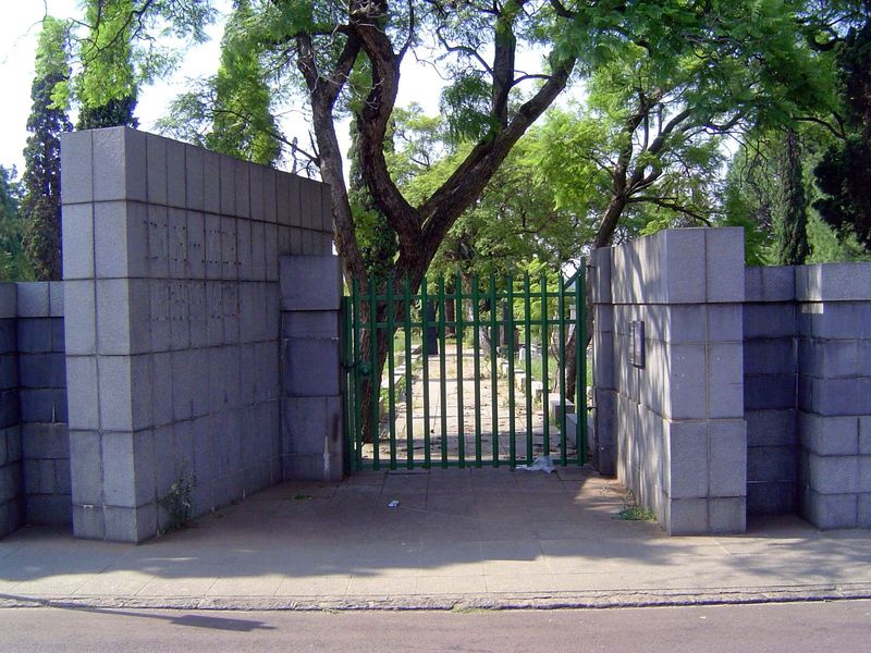 Locked tight. There's a reason: this is the entrance to the cemetery once called Heroes Acre, where apartheid's leaders were laid.