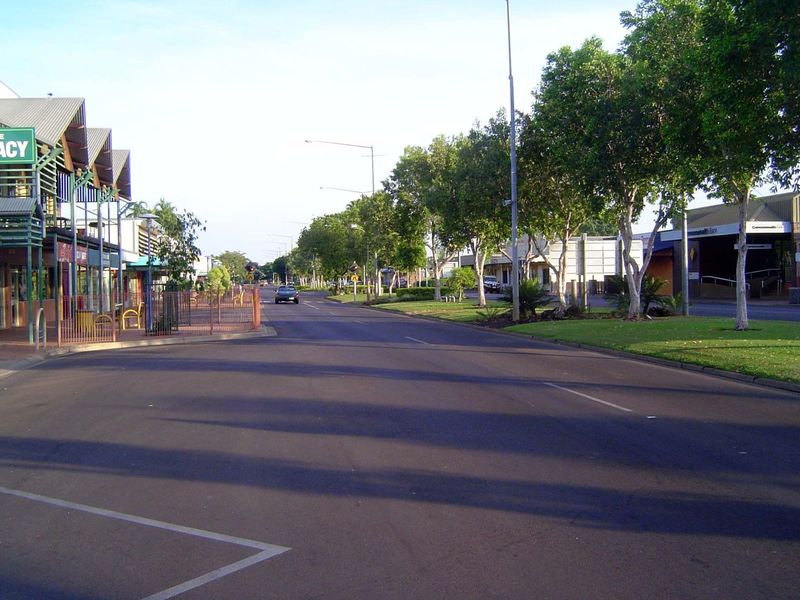 Katherine's Main street. The town has a population of about 8,000.