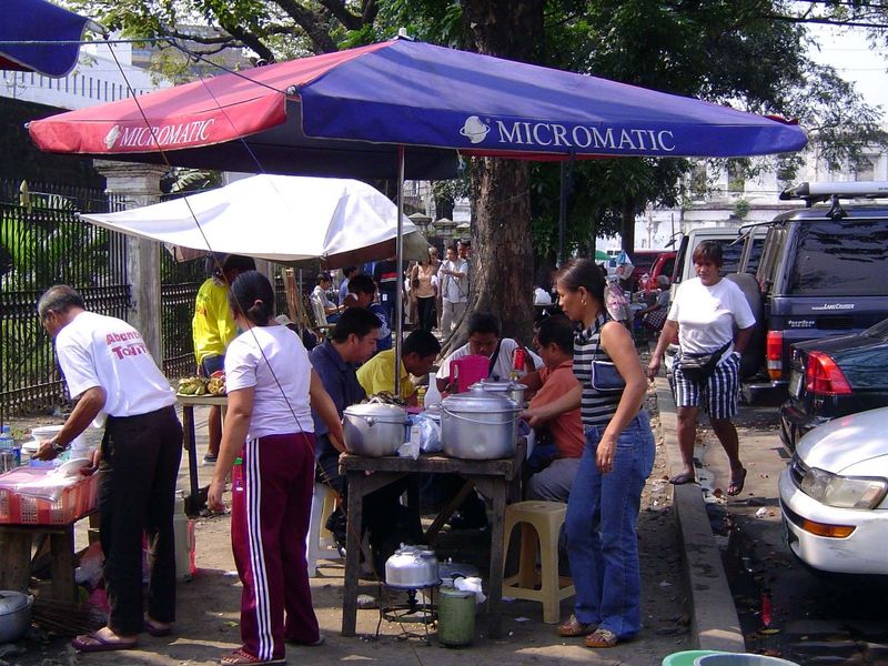 Outside, a more typical and much, much cheaper place.